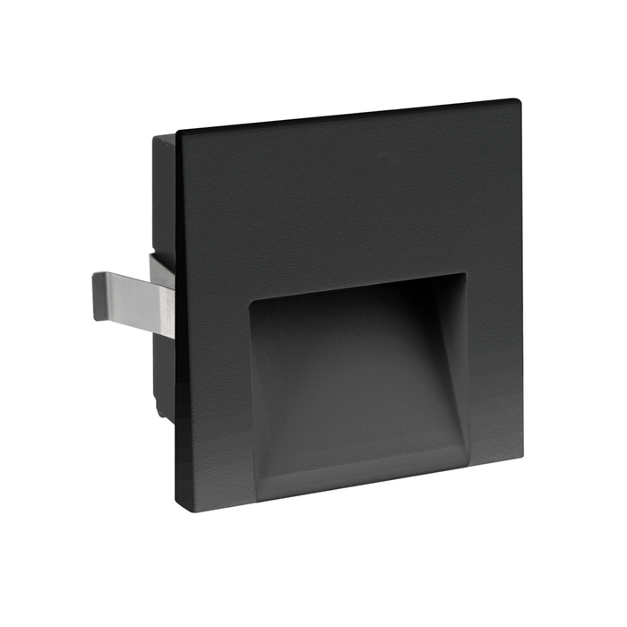 1.4W LED WALL LIGHT RECESSED BLACK 2CCT (3K/4K) IP54 12V