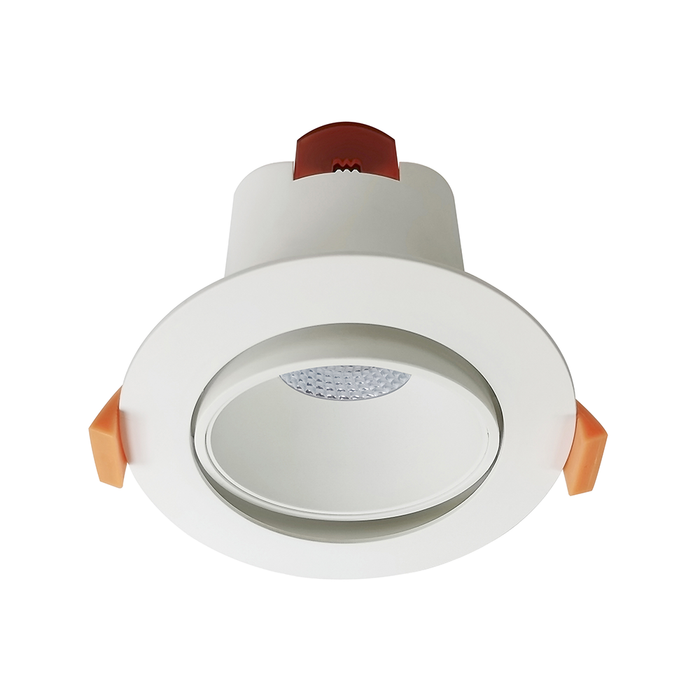 9W LED GIMBAL DOWNLIGHT 90MM 60D 3CCT DIM 800LM WH 3K/4K/5K