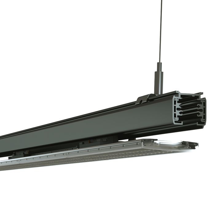 LED LINEAR TRACK 1200MM 3 CIRCUIT BLACK 28-40W 3/4/5K SELECTABLE 90D CRI90 TILTABLE