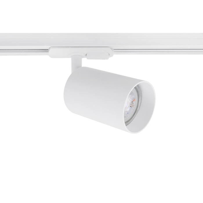 SINGLE CIRC TRK LT WHT C/W GU10 L/HOLDER - NO LAMP