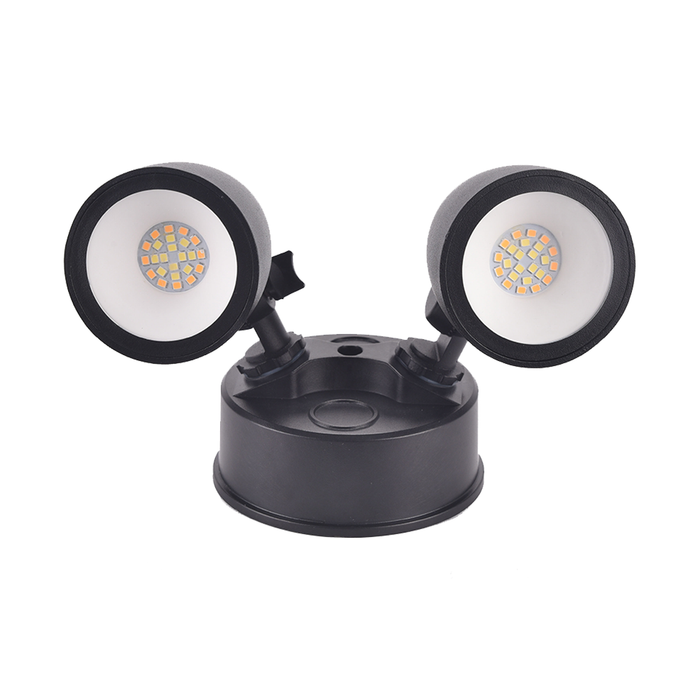TWIN 2 x10W SECURITY SPOT LT 3CCT BLK - NO SENSOR