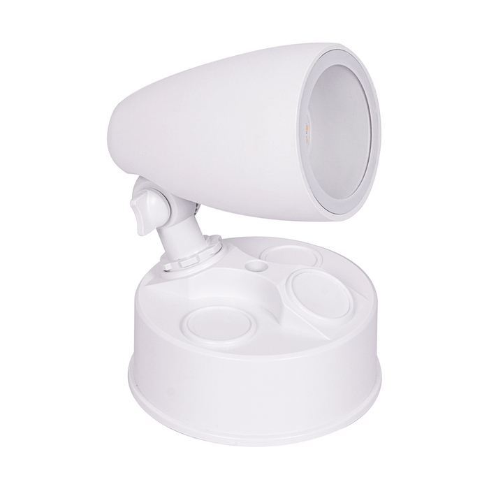SINGLE 1X10W SECURITY SPOT LIGHT 3CCT WHITE NO SENSOR