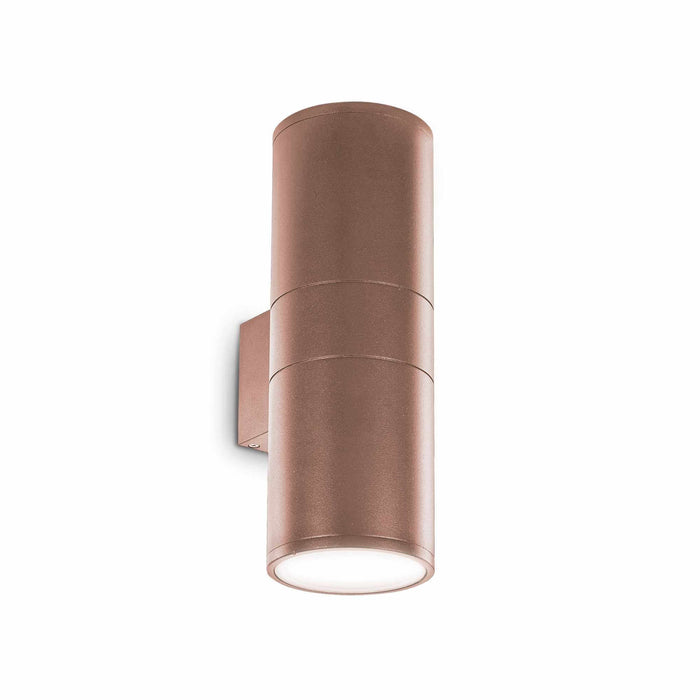 GUN: Small Aluminium Up/Down Outdoor Wall Light (Avail in Varnished Aluminium, Anthracite, Black, Coffee, Grey & White)