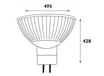 7W 550 Lumen Aluminium MR16 LED Globe (Available in 2700K & 3000K)