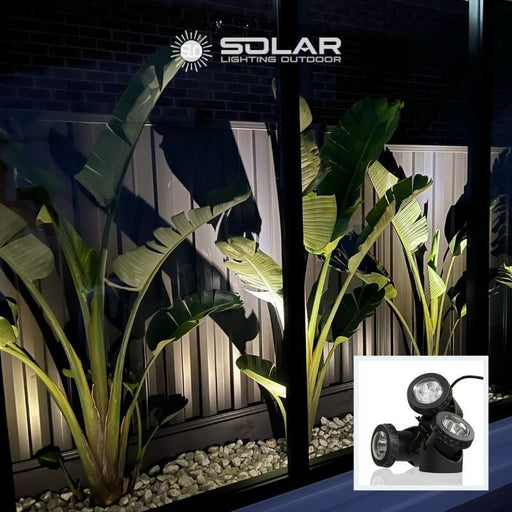 SunShare Solar Premium Quality Solar LED Spotlight with 3 Adjustable Heads in Cool or Warm White Colour