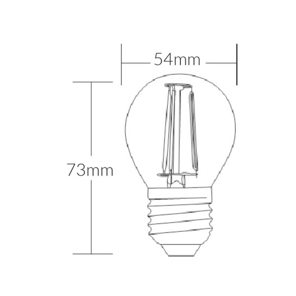 4W LED Fancy Round Globe Warm White ES Dimmable