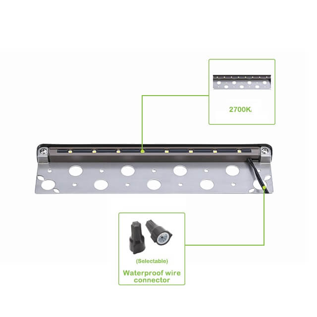 330mm 2700K IP54 Stainless Steel LED Integrated Ledge/Step Light