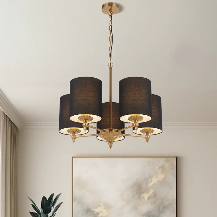 ARGOS: Modern Pendant Light with Cylindrical Shade (Available in 3 Light, 5 Light & 8 Light)