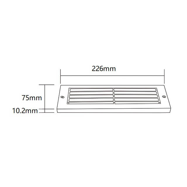 Cast Brass LED Integrated Frosted Lens Surface Mount Step/Wall Light (Available in Aged Brass & Black))