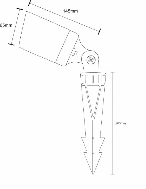 Brass IP65 Hybrid LED Integrated Spike Light