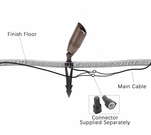 Heavy Duty Cast Brass Directional Spike Light (Available in 2700K & 3000K)