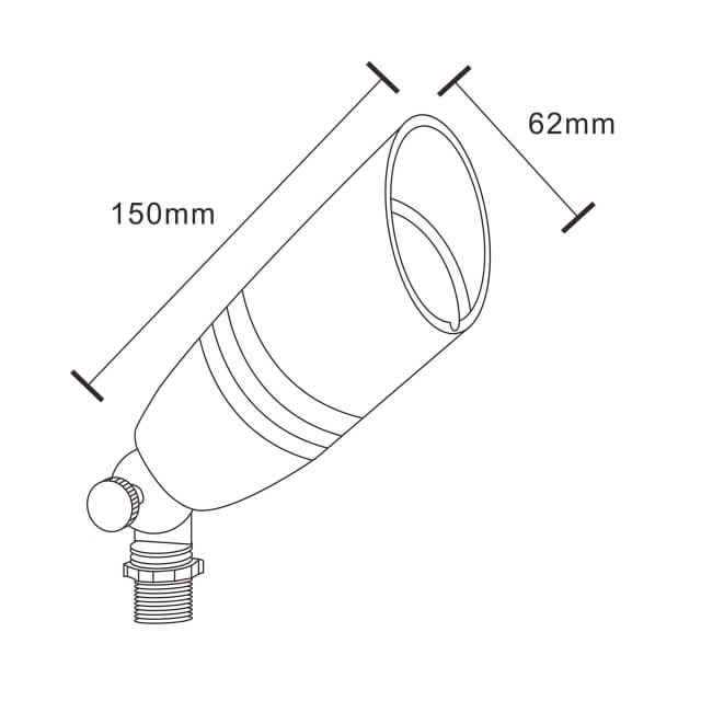 Heavy Duty Cast Brass Directional Spike Light (Available in 2700K & 3000K)