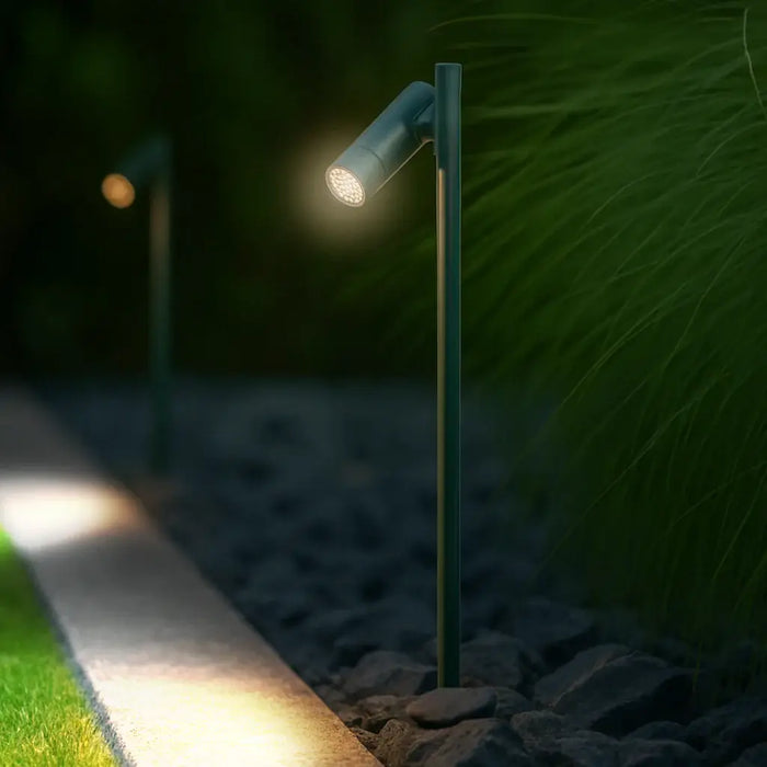 FLANK: 24V Exterior LED Garden Spike Light (Available in Rust, Green & Black)