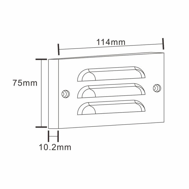 Brass LED Integrated Surface Mount Step/Wall Light (Available in 114mm & 226mm)