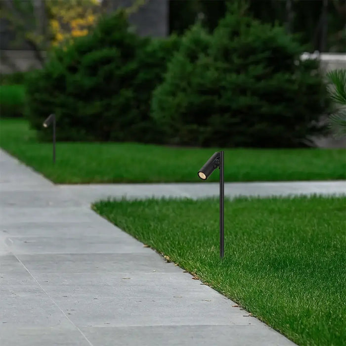 RILTO: 24V Exterior LED 60cm Garden Post Spike Light (Available in Rust, Green & Black)