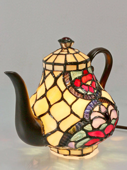 ALICIA: Teapot Leadlight Table Lamp