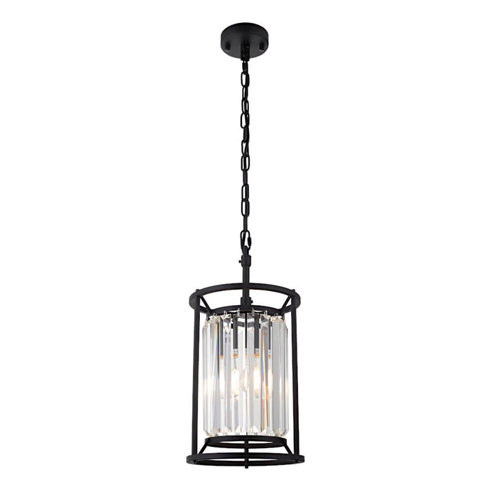 Cougar AMELIA: Black Clear Crystal Prisms Pendant Light (Available in 1 Light, 3 Light, 6 Light & 8 Light)