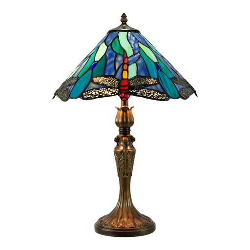 G&G Bros ANNIKA: Blue Dragonfly Leadlight Table Lamp