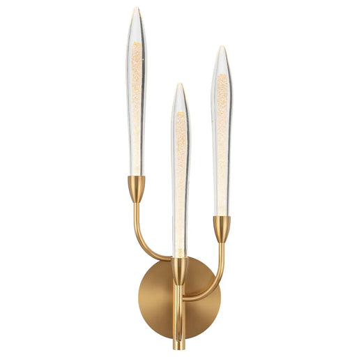 Telbix ARCHER: Elegant 3 Lights Wall Light Featuring Hand-made Gold Leaf Arms