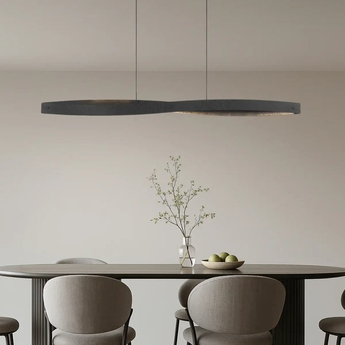AREZZO: Modern Industrial  LED Pendant Light (Available in Black & Silver| 150cm & 240cm)