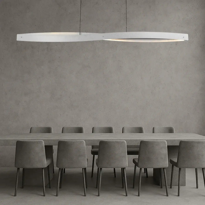 AREZZO: Modern Industrial  LED Pendant Light (Available in Black & Silver| 150cm & 240cm)