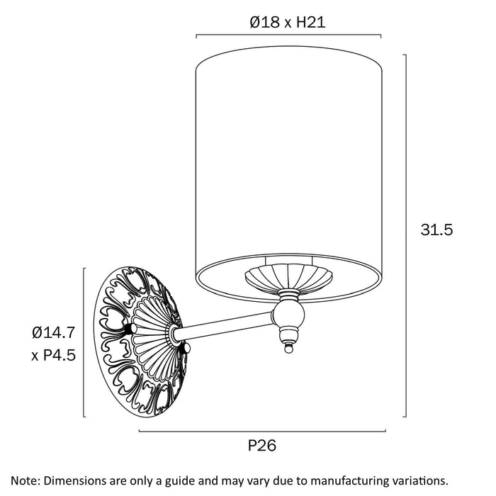 ARGOS: Modern Cylindrical Shade Wall Light (Available in Black & Ivory)