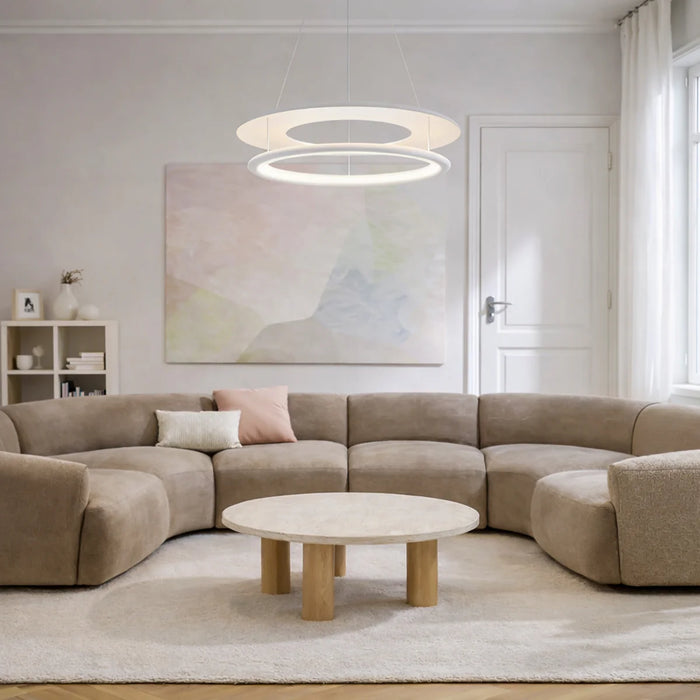 ARIVA: 3CCT Contemporary LED Ring Pendant Light (Available in 62cm, 80cm & 106cm)