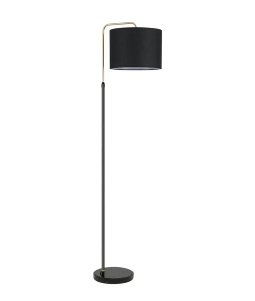 CLA ARRIBA: Height Adjustable Floor Lamp with Drum Shade and Marble Base (Available in Black & White)