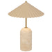 Telbix ARVANE: LED Table Lamp with Travertine Base (Available in Beige & Black)