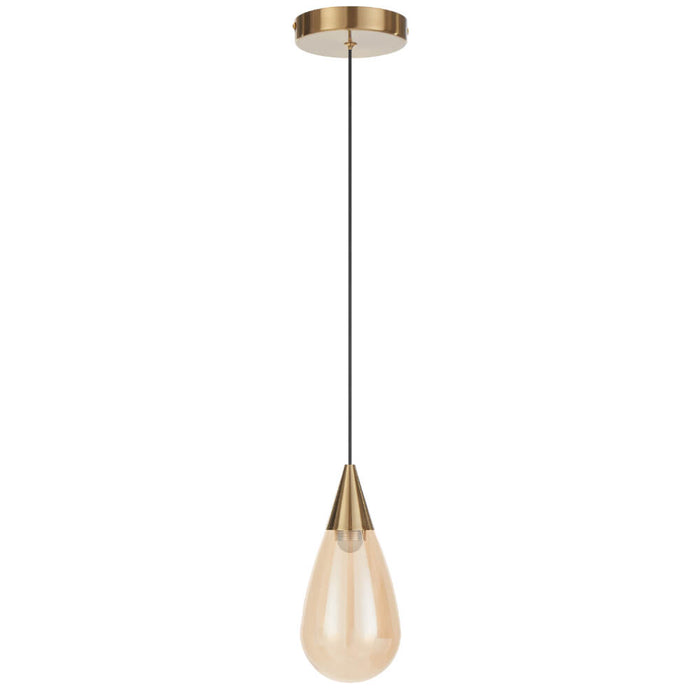 ATICO: Minimalist 1 Light Glass Pendant Light (Available in Smoke & Champagne)