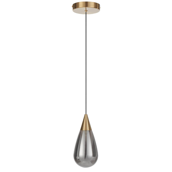 ATICO: Minimalist 1 Light Glass Pendant Light (Available in Smoke & Champagne)