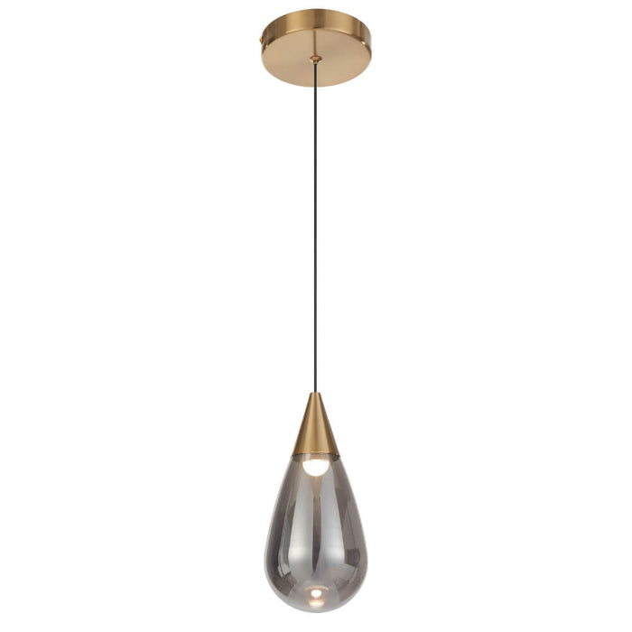 ATICO: Minimalist 1 Light Glass Pendant Light (Available in Smoke & Champagne)
