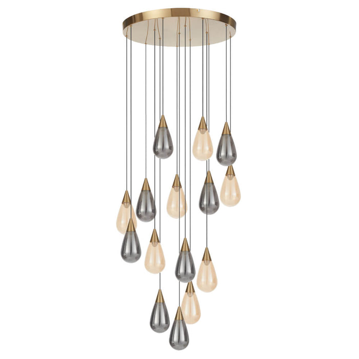 ATICO: 15 Light Glass Pendant Light