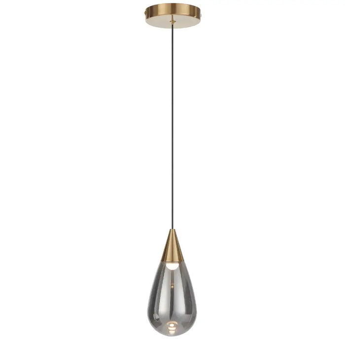 ATICO: Minimalist 1 Light Glass Pendant Light (Available in Smoke & Champagne)