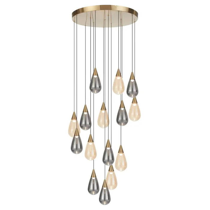 Telbix ATICO: 15 Light Glass Pendant Light
