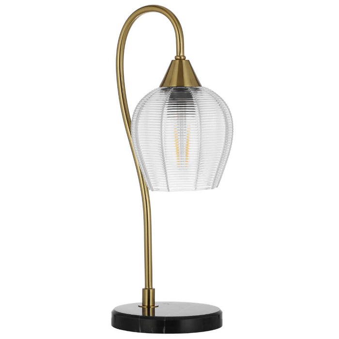 AZALEA: Elegant Table Lamp with Glass Diffuser (Available in Chrome & Antique Gold)
