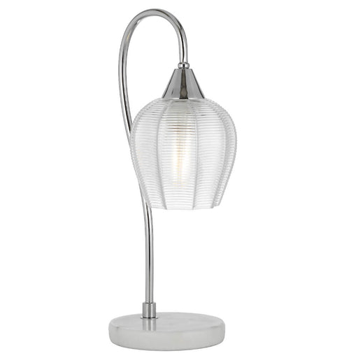 Telbix AZALEA: Elegant Table Lamp with Glass Diffuser (Available in Chrome & Antique Gold)