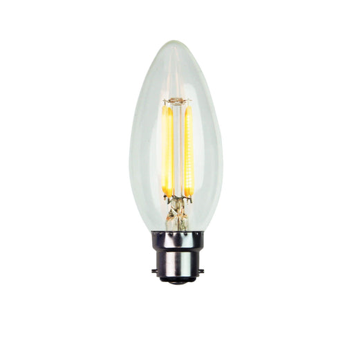 Oriel 4W B22 2700K Dimmable Candle Style Filament LED Globe