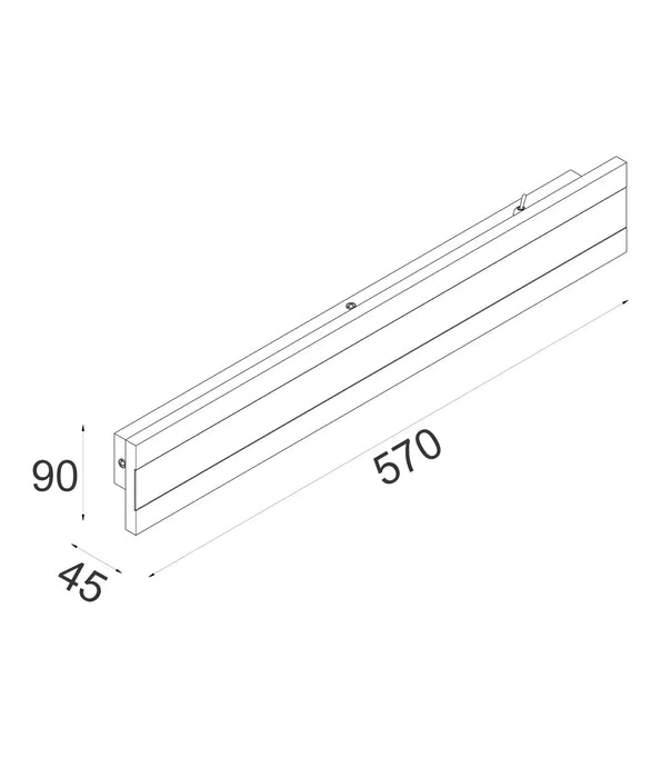 BANDA: Rectangular LED Tri-CCT IP65 Wall Lights with Frosted Diffuser (Available in Black & White)