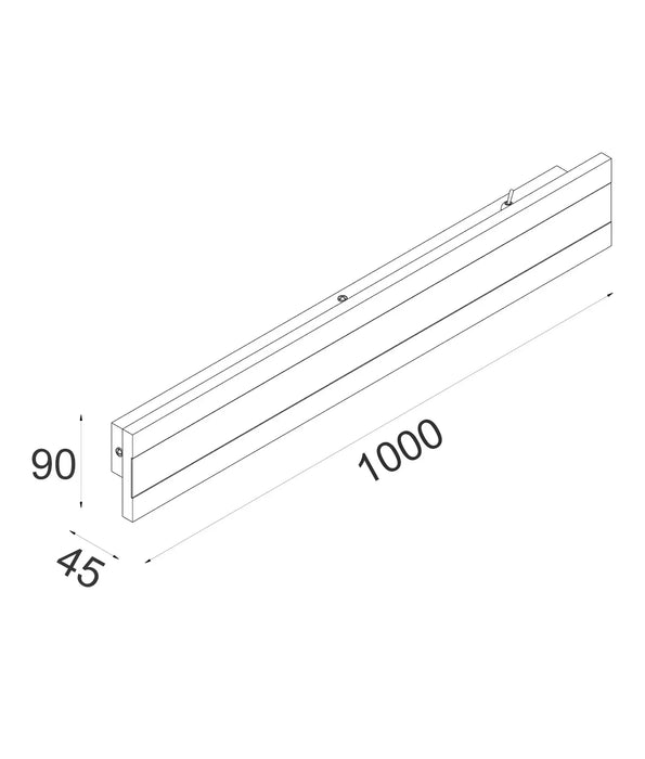 BANDA: Rectangular LED Tri-CCT IP65 Wall Lights with Frosted Diffuser (Available in Black & White)