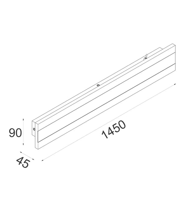 BANDA: Rectangular LED Tri-CCT IP65 Wall Lights with Frosted Diffuser (Available in Black & White)