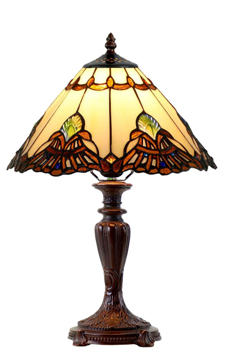 BENITA: Beige Leadlight Table Lamp (Avail in 3 Sizes)