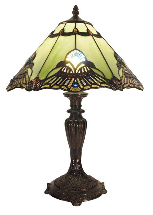 BENITA: Jade Leadlight Table Lamp (Avail in 3 Sizes)