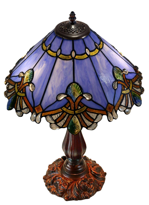 BENITA: Periwinkle Leadlight Table Lamp (Avail in 3 Sizes)