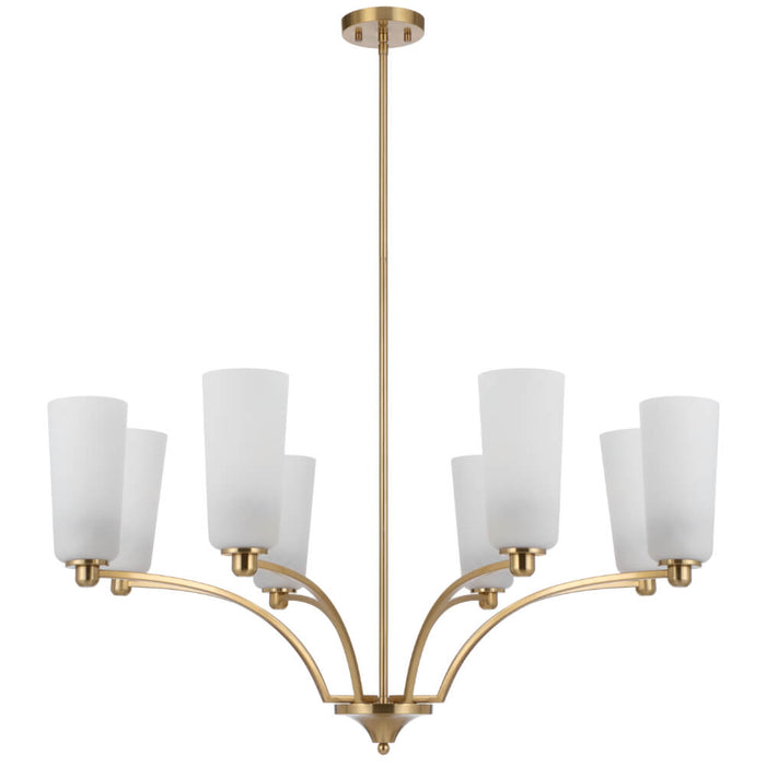 BREVAN: Modern Pendant Light with Glass Shades (Available in Black & Antique Gold, 5 Light, 8 Light & 9 Light)