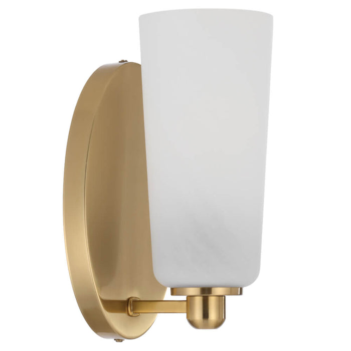 BREVAN: Modern Wall Light with Glass Shade (Available in Black & Antique Gold)