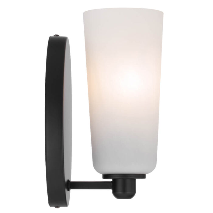 BREVAN: Modern Wall Light with Glass Shade (Available in Black & Antique Gold)