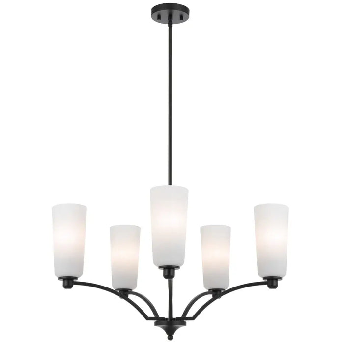 BREVAN: Modern Pendant Light with Glass Shades (Available in Black & Antique Gold, 5 Light, 8 Light & 9 Light)