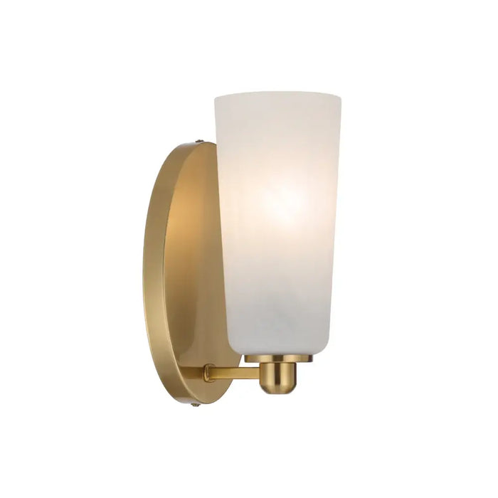 BREVAN: Modern Wall Light with Glass Shade (Available in Black & Antique Gold)