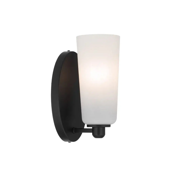 BREVAN: Modern Wall Light with Glass Shade (Available in Black & Antique Gold)